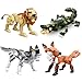 KAZI Forest Animals Toys - Building Toys for Kids - Fox,Lion,Wolf,Crocodile Animal Building Kit,Creative Play and Display Gift Idea for Boys and Girls Ages 8 Years Old and Up,Easter Basket Stuffers
