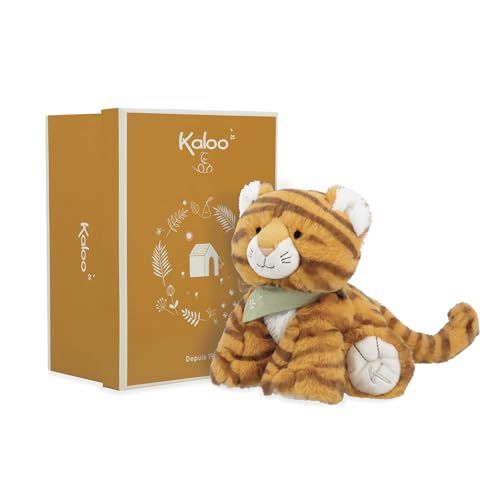 KALOO - Les Amis - Peluche Bébé Papaye Le Tigre - 17 cm - Matière Très Douce - Boîte Cadeau - Dès la Naissance,K224003