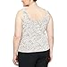 Alex Evenings Women's 3/4 Sleeve Printed Twinset with Scoop Neckline Cami and Hook Neck Closure Jacket (Plus Size), Beige, 3X