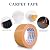 ADHES Double Side Carpet Tape Rug Tape for Carpet Wood Floor Adhesive Rug Gripper Residue-Free Multipurpose Non Slip Tape,2inch X 10yard,4rolls,Brown
