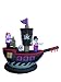 BZB Goods 7 Foot Long Halloween Inflatable Pirate Ship with Skeletons Crew Skull Decoration