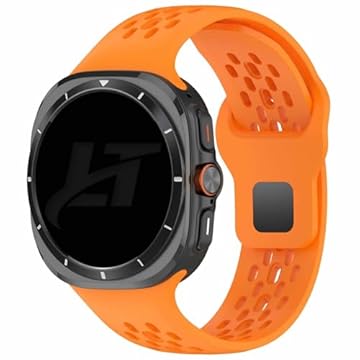Pulseira Respirável LTimports, compativel com Galaxy Watch Ultra 47mm Sm-L705 Lte (LT-Laranja)