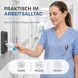 3x uchwyt na dowód osobisty z wysuwanym/wyciąganym breloczkiem do kluczy – etui na dowód osobisty – uchwyt na karty/karty dostępu z klipsem z twardego plastiku – uchwyt na odznakę