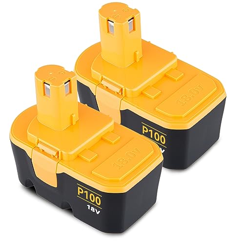 LUMSING 2-Pack 4.8Ah P100 Ryobi 18V Ni-MH Battery