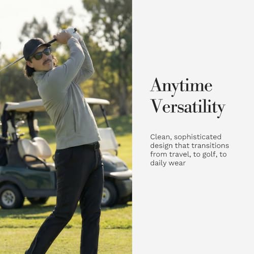 Image of Cole Haan Windward Zip Jacket for Men - Breathable, Wind- and Water-Resistant with 4-Way Stretch and Leather Zipper Pull