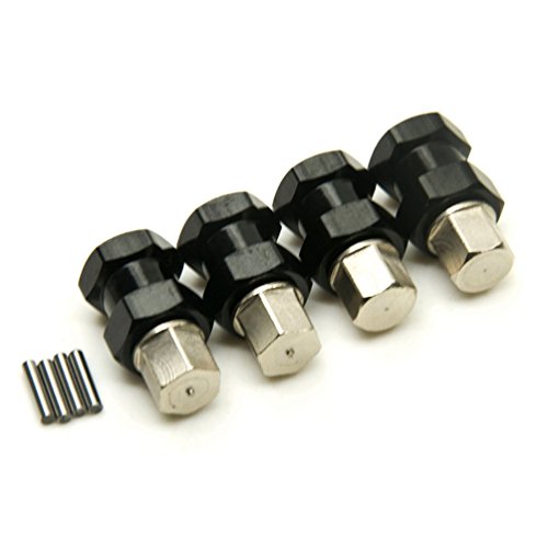 Mohero Rc Car 12Mm Aluminum Alloy Wheel Hub Hex Drive Adaptor 15Mm Offset For 1/10 Rc Crawler Car Scx10 Wraith (Black) #TOP5
