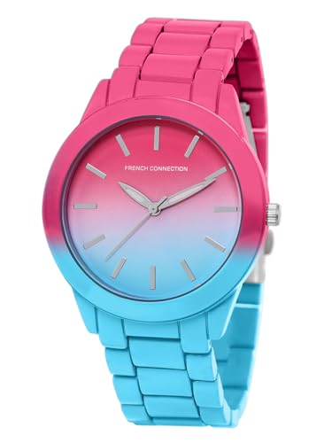 Image of French Connection Hue Pink Round Dial Womens Analogue Watch FCS04P