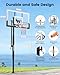 Yohood In Ground Basketball Hoop Outdoor 10FT Adjustable Height with Crank, in-Gound Basketball Goal System with 50 Inch Shatterproof PC Backborad and Solid Steel Rim