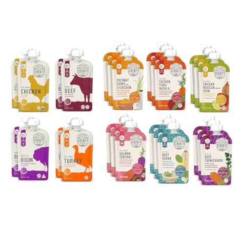 Image of Serenity Kids 6+ Months Meat Lover Baby Food Bundle | Meats and World Explorers Variety Pack (26 Count)