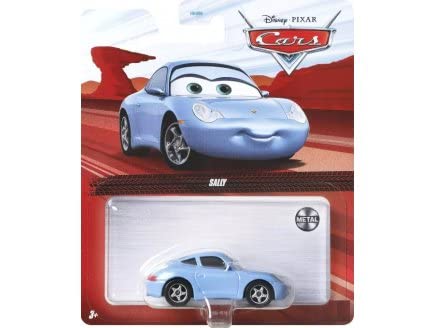 cavernedesjouets Coffret Voiture Cars : Sally - Set véhicule Miniature Bleu + 1 Carte Offerte
