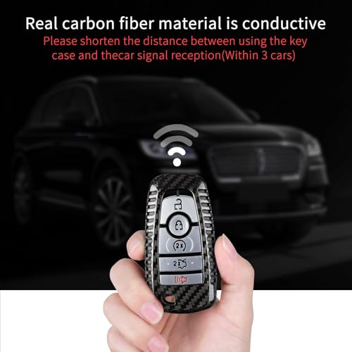 Coque de clé en carbone véritable pour protéger votre télécommande Lincoln