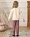 Jecson Toddler Girl Clothes Sets: Round Neck & Soft Outfits Ruffle Long Sleeves Heart-Print Sweatshirt and Leopard Pants Cute Fall Home Out 3T Beige