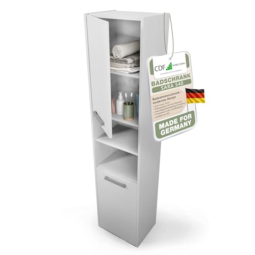 CDF Badezimmerschrank – Badschrank Schmal 40x30x170cm –...