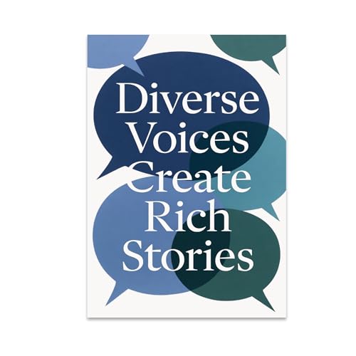 Inclusive Storytelling Decor Poster Print - Diverse Voices Create Rich Stories - 13x19 - Modern Empowerment Art