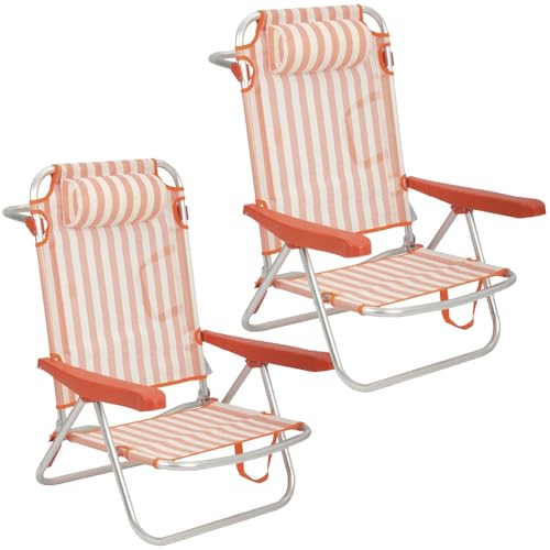 Creaciones Llopis Pack 2 Sillas Playa Plegables