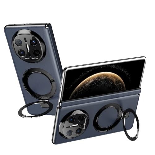 Huawei Mate X6 �Ή��P�[�X�A���߉\�ȃX�^���h�t���A�������U�[�P�[�X [�����L�b�N�X�^���h] [�q���W�ی�] �ϏՌ�&�y�ʐ݌v(Blue)