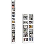 Hzuaneri CD/DVD Rack, 272 CD Storage Racks Shelf, Storage Tower, White