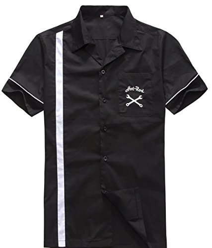 Candow Look chemise homme embroidery Hot-Rod vintage work shirts