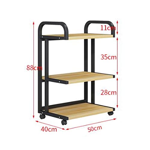 Meuble imprimante à roulettes avec support 3 niveaux pour rangement bureau