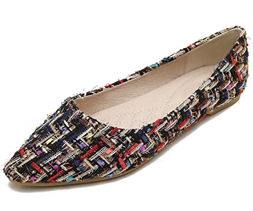 Hee grand Women Classic Slip-On Ballet Shoes Soft Pointed Toe Flats Comfort Work Shoes Fashion Dress Shoes2