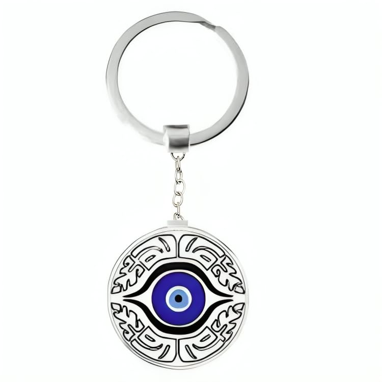 Evil Eye Keychain – Crystal Glass Blue Beads Amulet for Protection & Good Luck | Charm Key for Men & Women-image-43
