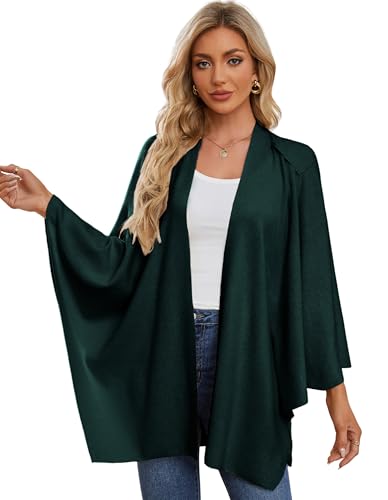 Image of PULI Womens Cross Front Poncho Shawl Wrap Elegant Wedding Formal Gift