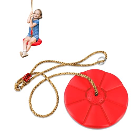 Altalena da Giardino per Bambini, Sedile Altalena per Bambini, Corda per Altalena da Arrampicata, Altalena per Interni ed Esterni, Capacità fino a 100 kg, per Bambini da 3 Anni (Rosso)
