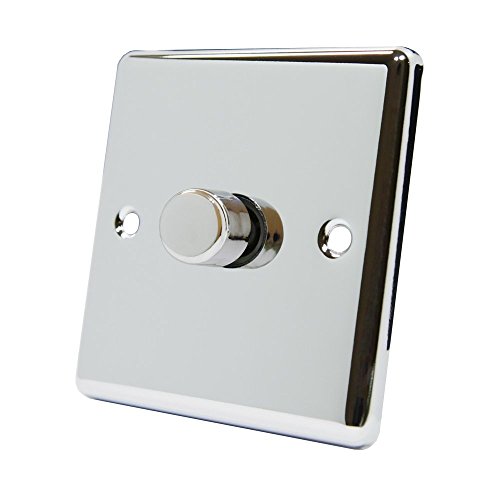AET CPC1GDIM10 1 Gang 2 Way 10 A 1000 W Classical Chrome Polished Light Dimmer Switch
