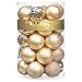 KI Store 34ct Christmas Ball Ornaments Shatterproof Christmas Decorations Tree Balls for Holiday Wedding Party Decoration, Tree Ornaments Hooks Included 2.36" (60mm Champagne)