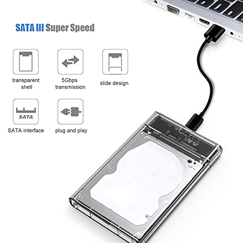 Caja externa 2.5 pulg USB 3.0 para disco duro o SSD miniatura 6