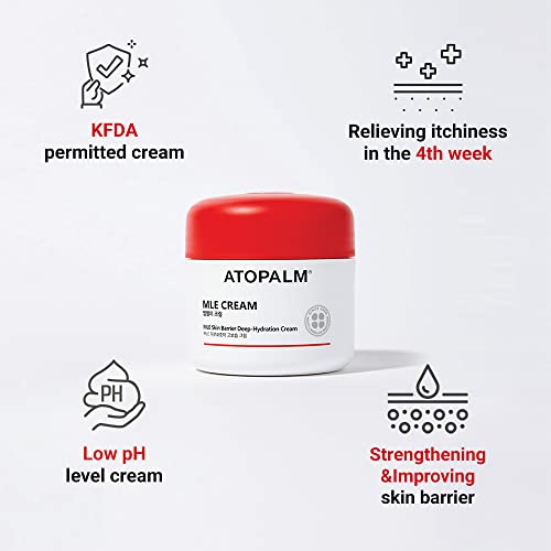 Atopalm Mle Cream 2.2 Fl Oz 65Ml | Sensitive Skin Gentle Moisturizer, 48 Hours Hydration | Long-Lasting Moisturizing | Daily Cream| Strengthening Skin Barrier | Redness, Eczema Relieving Solution #TOP2