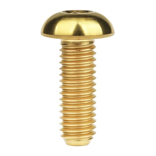 Image of Titanium Bolt M3 8 10 12 15mm Allen Key Head Screws for Bicycle Pack of 4 (Gold, M3x15mm)