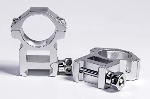 Hammers Stainless Silver Chrome Rifle Scope 4-12X40 Ao Parallax Adjustable Objective With Weaver Rings #TOP2