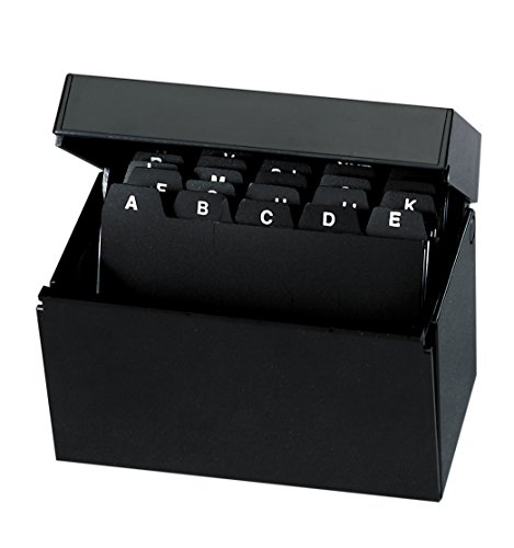 Preisvergleich Produktbild Herlitz Karteikasten / Lernbox / DIN A7 / 100 Karteikarten + Register / schwarz