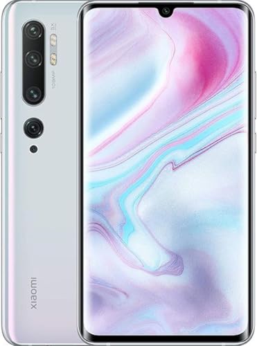 Xiaomi Mi Note 10 Smartphone (16,43cm (6,47') 3D Curved AMOLED FHD+ Display, 128GB interner Speicher + 6GB RAM, 108MP KI-Penta-Rückkamera, 32MP Selfie-Frontkamera, Dual-SIM, Android 9) Glacier White