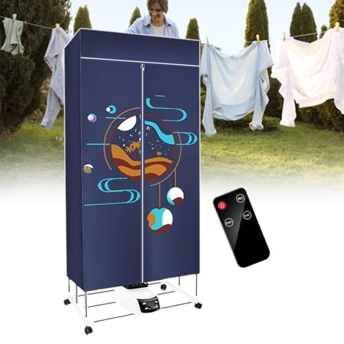 Portable Dryer, 360° Hot Air Circulation, 4 H Drying Timer, Household Vertical Clothing Dryer Machine, for Towels, Shirts, Socks, Hats