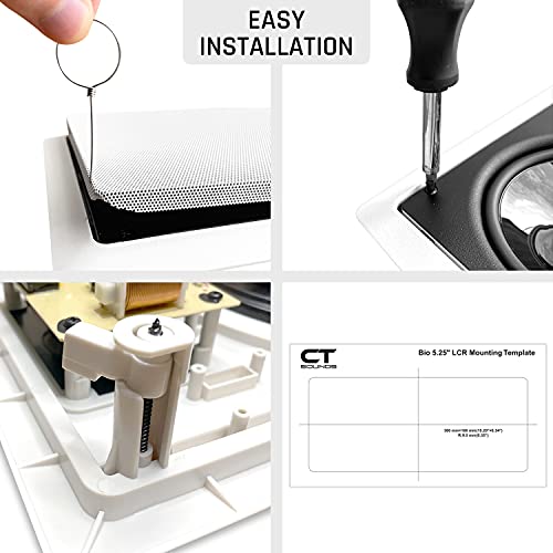 Ct Sounds Bio 5.25” Lcr Weatherproof In-Wall Surround Sound Speakers (Single) - Home Stereo, Theater, Kitchen, Outdoor In-Wall Speakers #TOP5