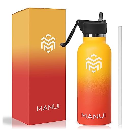 Manui | Botella agua acero inoxidable | botella termica para niños y adultos.Perfecta para senderismo, y oficina. (ideal para el jardín y para el gym)