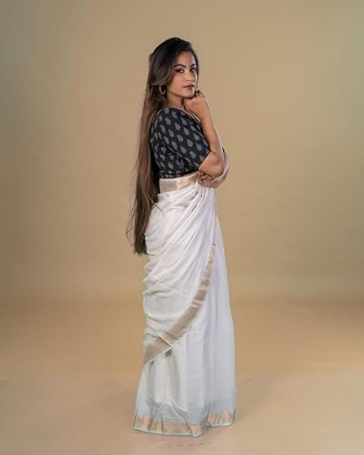 Chowdhrain maheshwari cotton silk saree – image 3