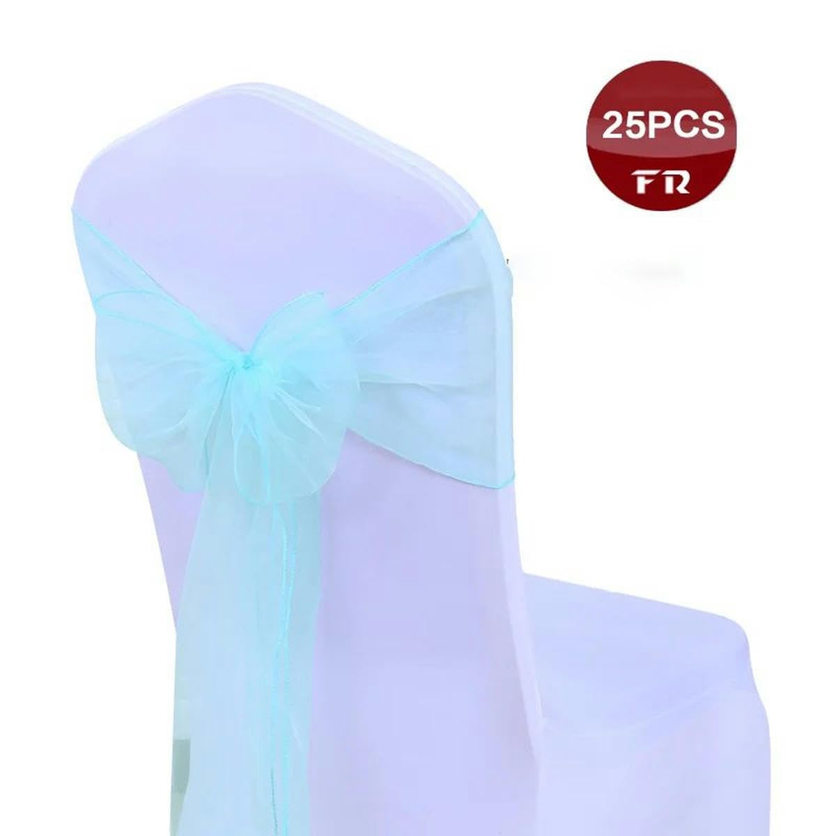 Nastri a Fiocco per sedie, 25PC Telai for sedie Matrimonio Organza for Arco(Coffee)