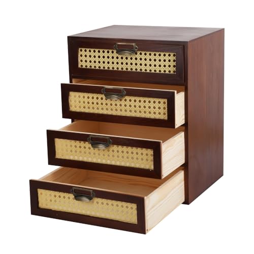 GoooodGIFT Wooden Drawers Large Wooden Box with Drawer, Brown