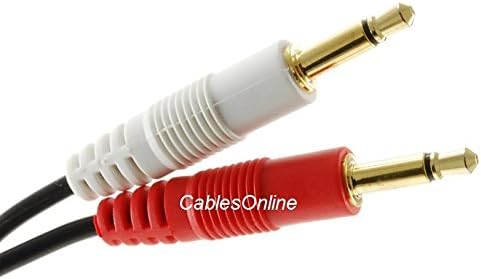 CablesOnline, 6-inch 3.5mm Stereo Female to Dual 3.5mm Mono Male Left/Right Adapter Cable, AV-Y16 miniatura 3