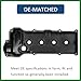 Motoforti 132644Z011 Car Engine Valve Cover Replacement with Gasket Black for Nissan Sentra GXE XE CA Sedan 1.8L 2000 2001 2002 Long-lasting
