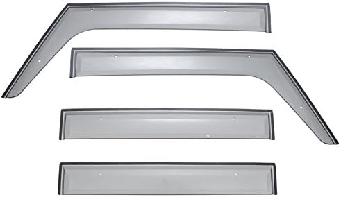 WellVisors Window Visors Wind Deflectors Compatible with Jeep 2007-2017 Wrangler Unlimited 4 Door Premium Series Rain Guards 3-847JE002