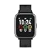 Denver SW161BLACK Bluetooth-Smartwatch mit Herzfrequenzsensor Schwarz SW-161, 3,3 cm