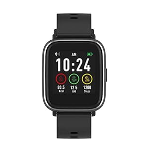 Denver SW-161BLACK Bluetooth Smartwatch Fitness Tracker hartslagmeter waterdichte meldingen op de mobiele telefoon…
