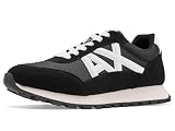Armani Exchange Men's Drop Sneaker, Black/Off...