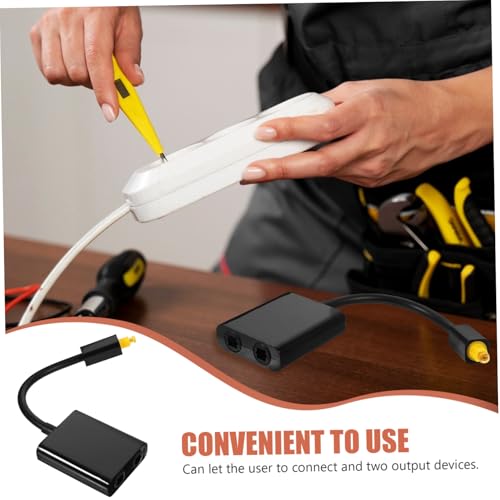 Divisor de Audio Óptico Digital Spdif con adaptador splitter de entrada a dos salidas 4
