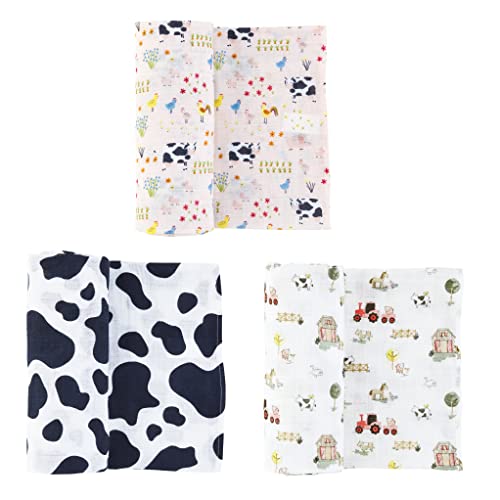 Mud Pie White Farm Print Swaddle #TOP3