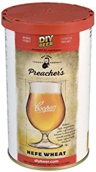 Coopers Premium Selection - Preacher's Hefe Wheat Beer 1.7 Kg 40 Pint Beer Kit Homebrew Home Brew Belgian Style Cloudy